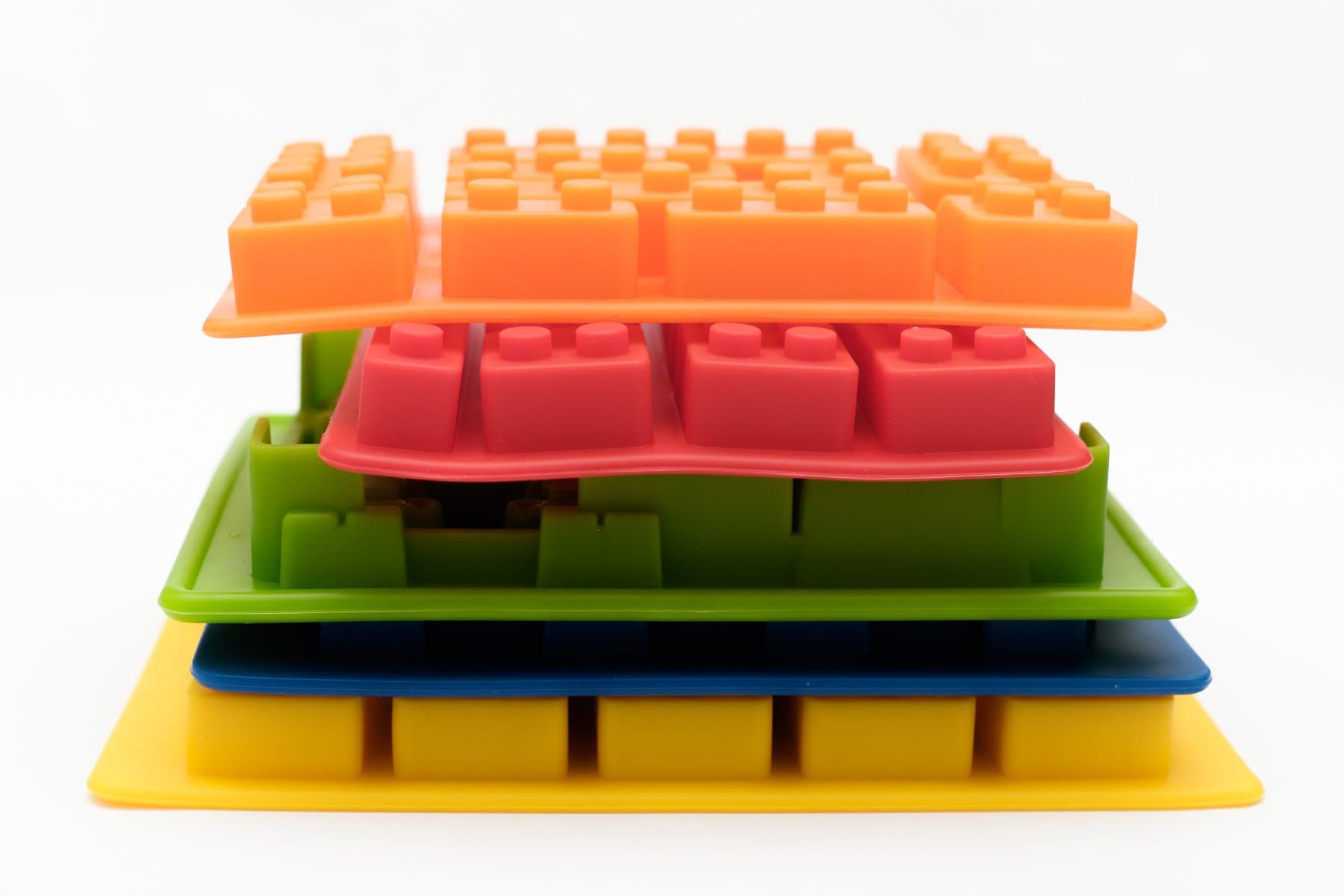 Silicone Candy Mold Ice Cube Tray for Lego Chocolate Gummies Crayon Soap - Set of 5