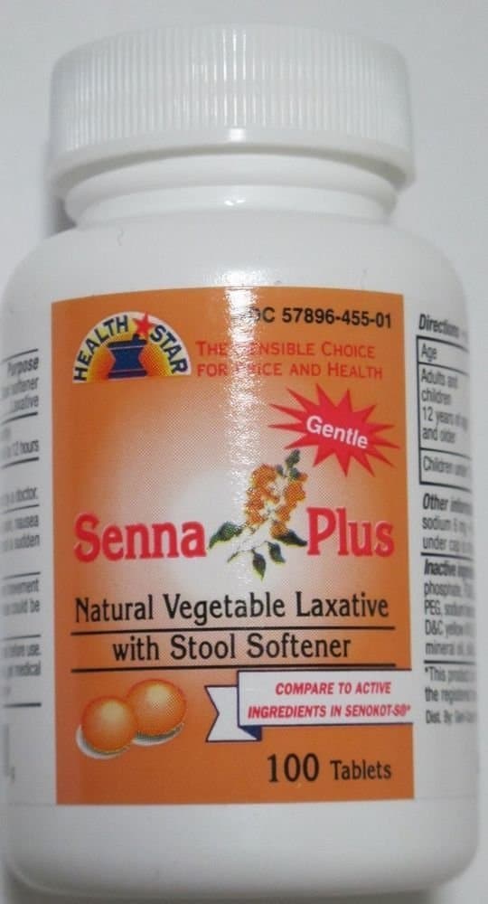 Senna Plus Tablets, 8.6-50mg 100 ct (2 Pack)