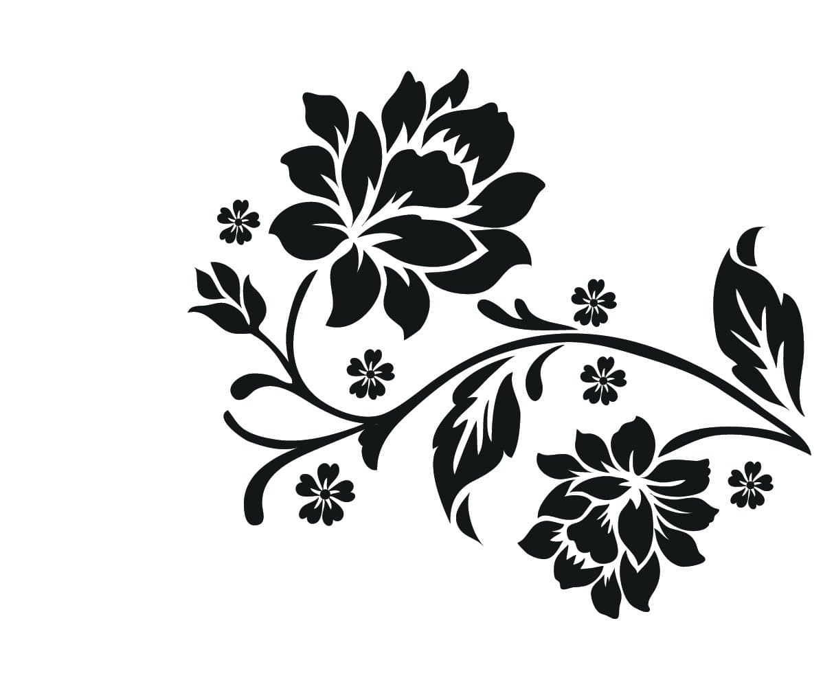 Silkcraft A4 Mylar Stencil - Dahlia design