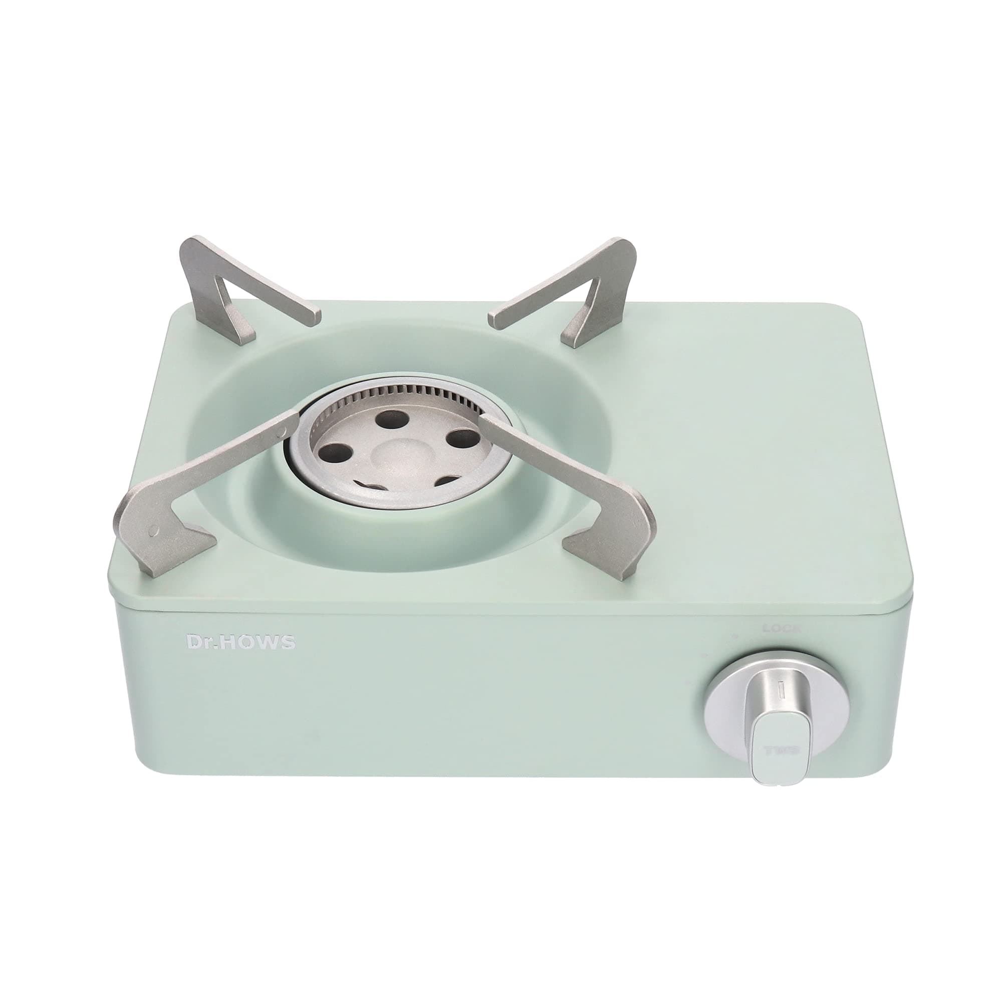 Dr.HOWS Twinkle Mini Camping Stove Burner - Portable Butane Stove for Camping - Single Burner Camp Stove with Carrying Case - Mint