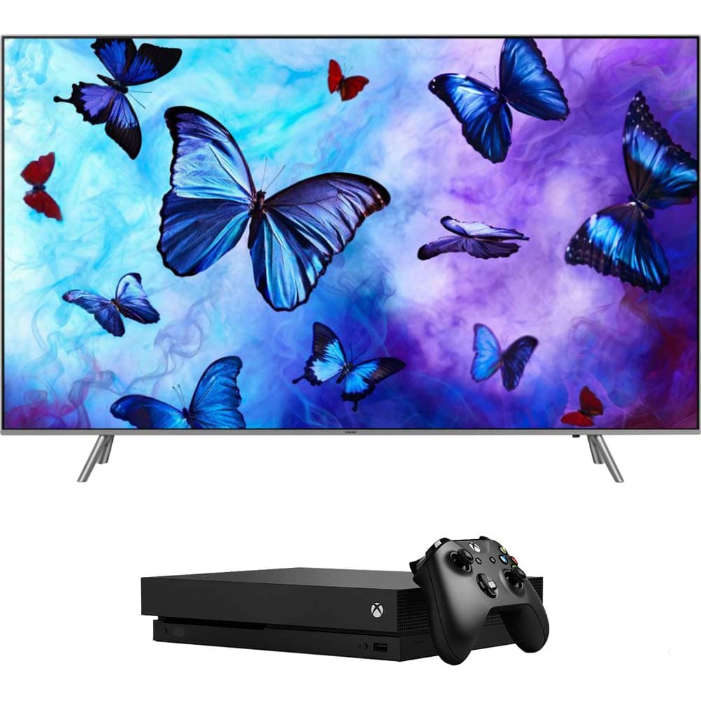 Samsung QN82Q6FNA 82" Q6FN QLED Smart 4K UHD TV with Microsoft Xbox One X 1TB Console Bundle