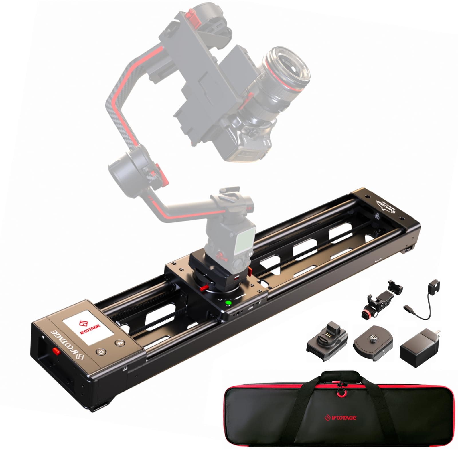 IFOOTAGE Shark Slider Nano II 660 Electric Camera Slider for DJI RS2, RS2 Pro, RS3 Pro, RS4, RS4 Pro 5-Axis Video Slider, Payload 16.4lb, 26"/66cm Long Version