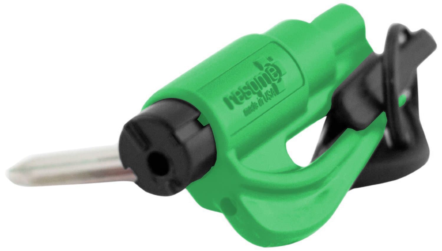 ResQme Keyring rescue tool Seatbelt cutter and glass breaker (Green)