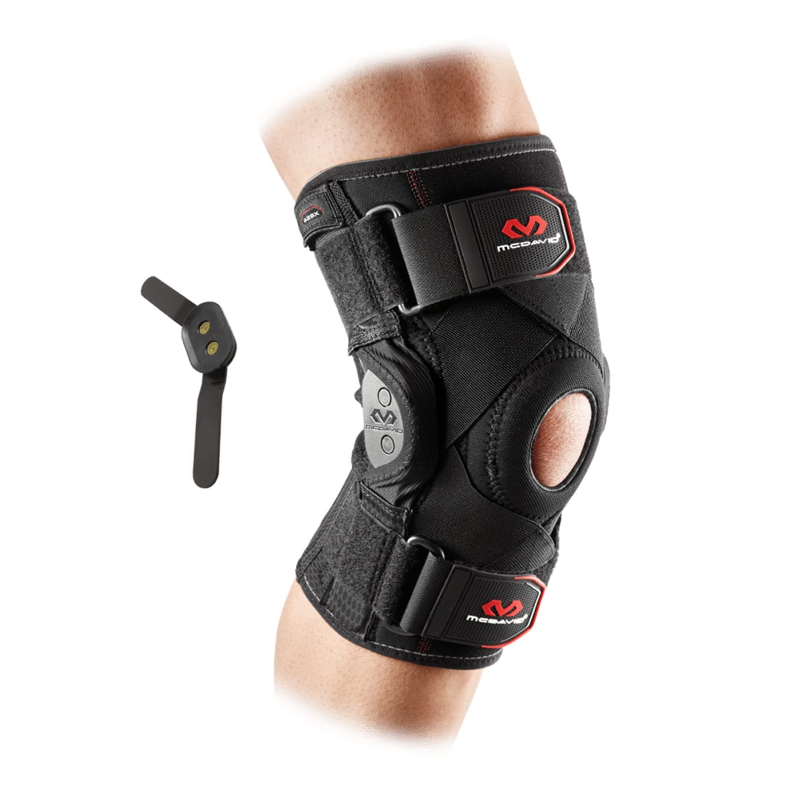 – Knee Brace with Polycentric Hinges and Cross Straps