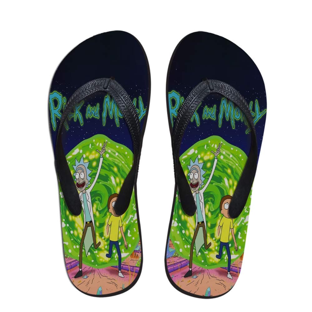 UOkjhdfng Rick and Morty Leisure Slippers Trendy Design Flip Flop Soft Slipper Comfortable loafer Unisex (Color : A02, Size : EU42 US10)