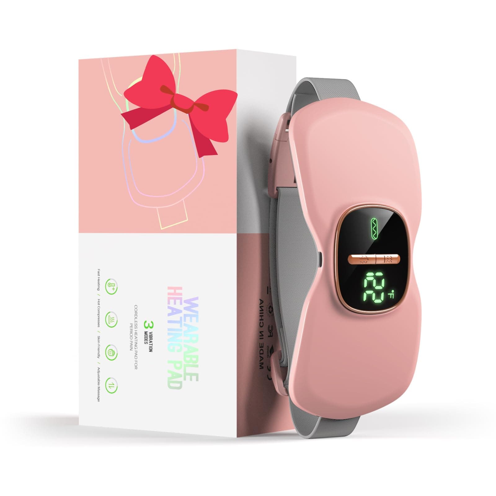 Heating Pad for Period Cramps, Portable Menstrual Heating Pad, Period Pain Relief Heated Pad, Back or Belly Heating Belt, for Her Women Girl Friend Wife