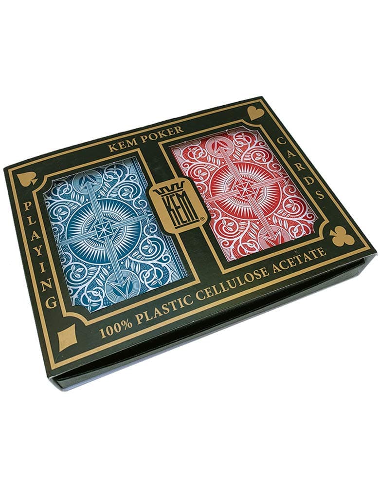KEMArrow Red and Blue, Poker Size-Jumbo Index Playing Cards (Pack of 2) - 1007284