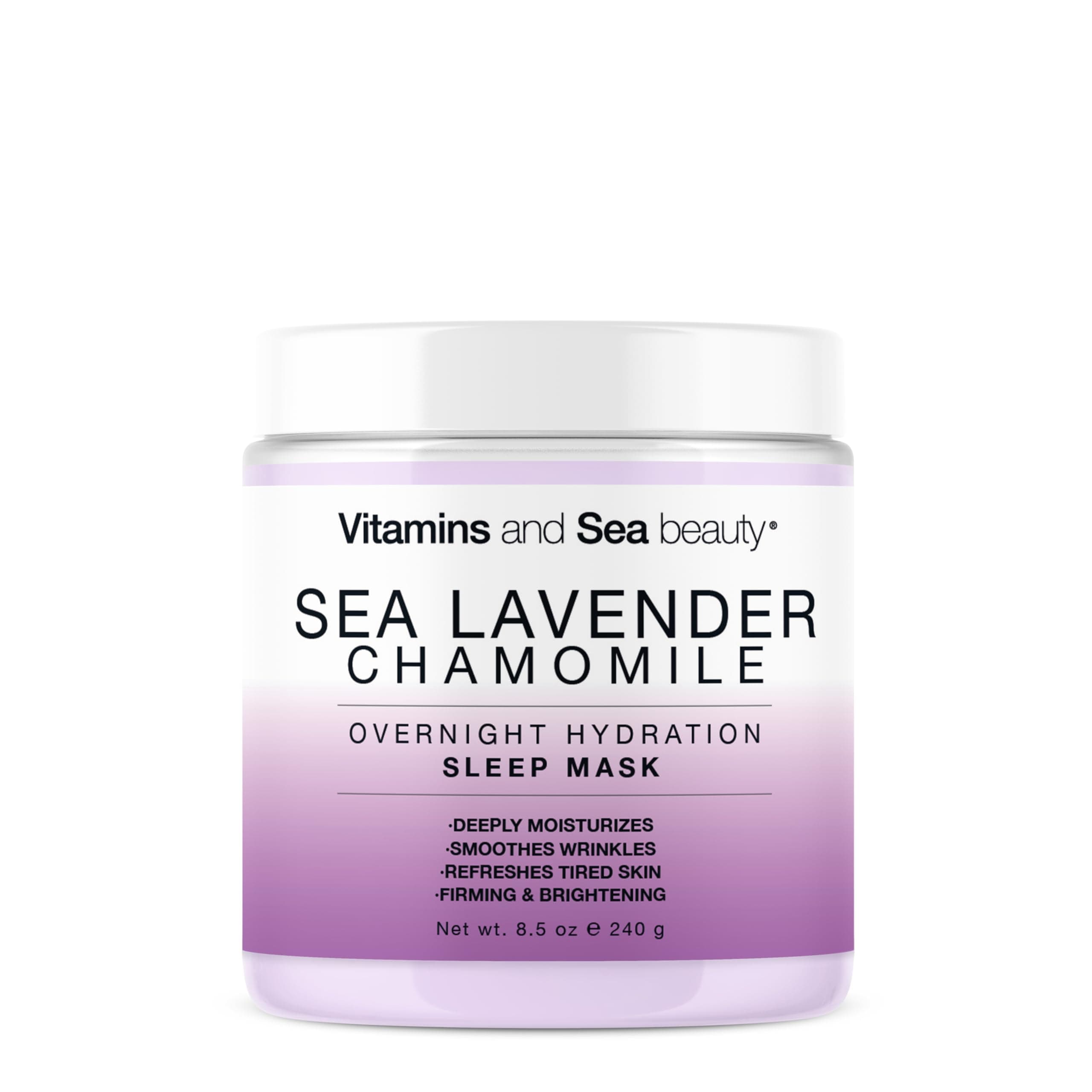 Hydrating Moisturizing Night Face Mask, Relaxing Overnight Facial with Sea Lavender and Chamomile, Skincare for All Skin Types, 8.5 Fl Oz