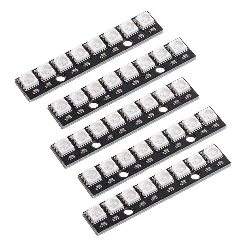 5PCS WS2812 RGB LED Stick Ring 8 X 5050 WS2812B 8 Bits with Integrated Drivers for Arduino Raspberry Pi Mirco:bit ESP32