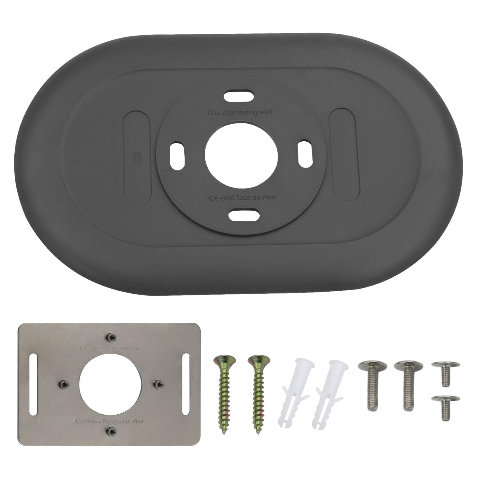 Nest Thermostat Trim kit,Nest Thermostat Wall Plate for Google Nest Thermostat-Programmable WiFi Thermostat Accessory (Charcoal)