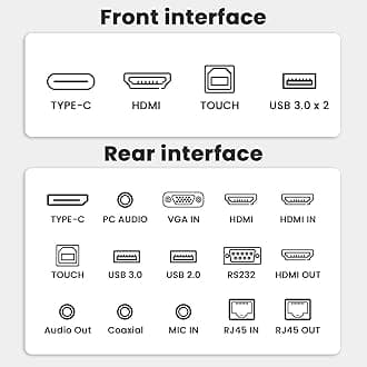 75'' 4K Smart Board, Android 14 OS 8+128 GB Interactive Whiteboard, Electronic Digital Whiteboard with Open App Ecosystem, Touchscreen Smart Board for Home, Office and Classroom, Gray