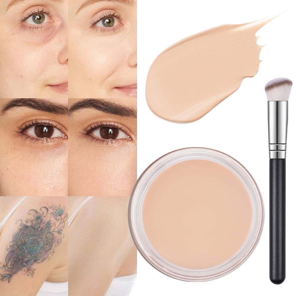 Kaely Pot Concealer Full Coverage Set,under Eye Brightener Concealer for Conc...