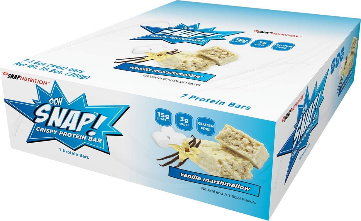 Snap Nutrition Vanilla Marshmallow Crispy Bars - Pack of 7