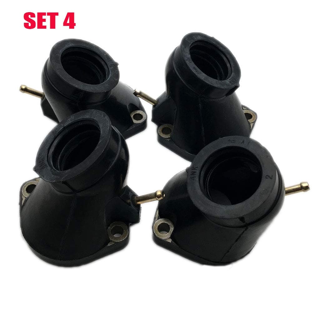 Aokus 4 PACK XVZ1300 Carburetor Intake Manifolds Boot Set For Yamaha Royal Star 1300 Tour Classic 1996-2001 XVZ1300 XVZ13A Intake Boots Joint Carb Holder