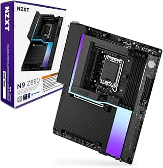 NZXT N9 Z890 - Intel Z890 LGA 1851 ATX Gaming Motherboard for Core Ultra (Series 2) - 20+1+1, DDR5, 5X M.2, PCIe 5.0, Wi-Fi 7, 5GbE, Thunderbolt 4 - RGB, Full-Metal Cover - Black
