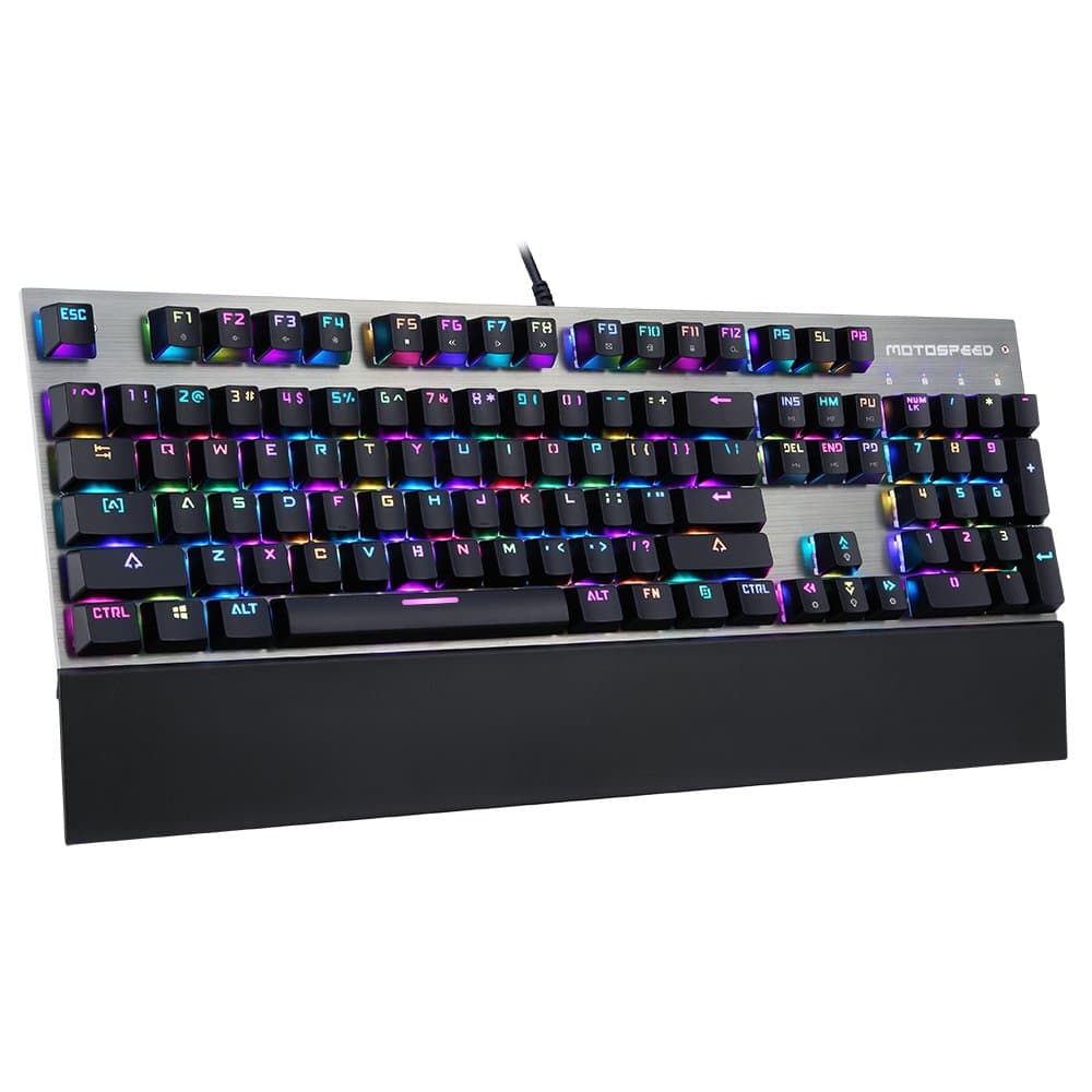teckey Gaming Keyboard Keys No Conflict USB Multimedia Connection Set 18 RGB rétroeclairage Mechanical Professional Gaming Keyboard – Black