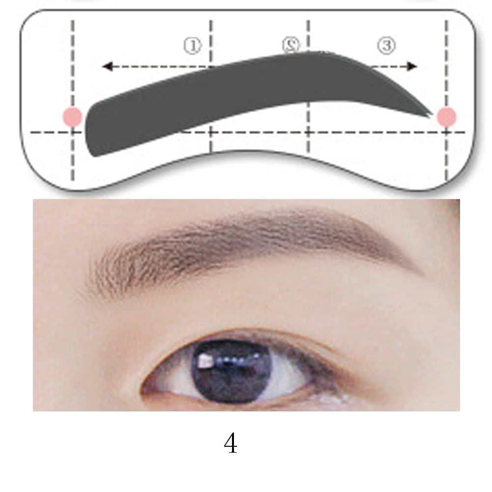 32Pairs Stencil Options Handsfree Adhesive Permanent Makup Tattoo Eyebrow Stencil Template Paper Card Eyebrow Shaping Eyebrow Shaper Eyebrow Design Belt Eyebrow Shape Sticker (4)