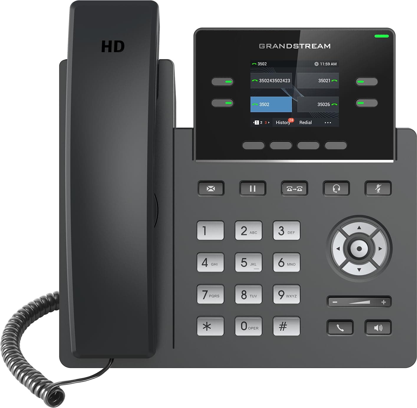 Grandstream GRP2612W 4-Line Carrier-Grade IP Phone - Black