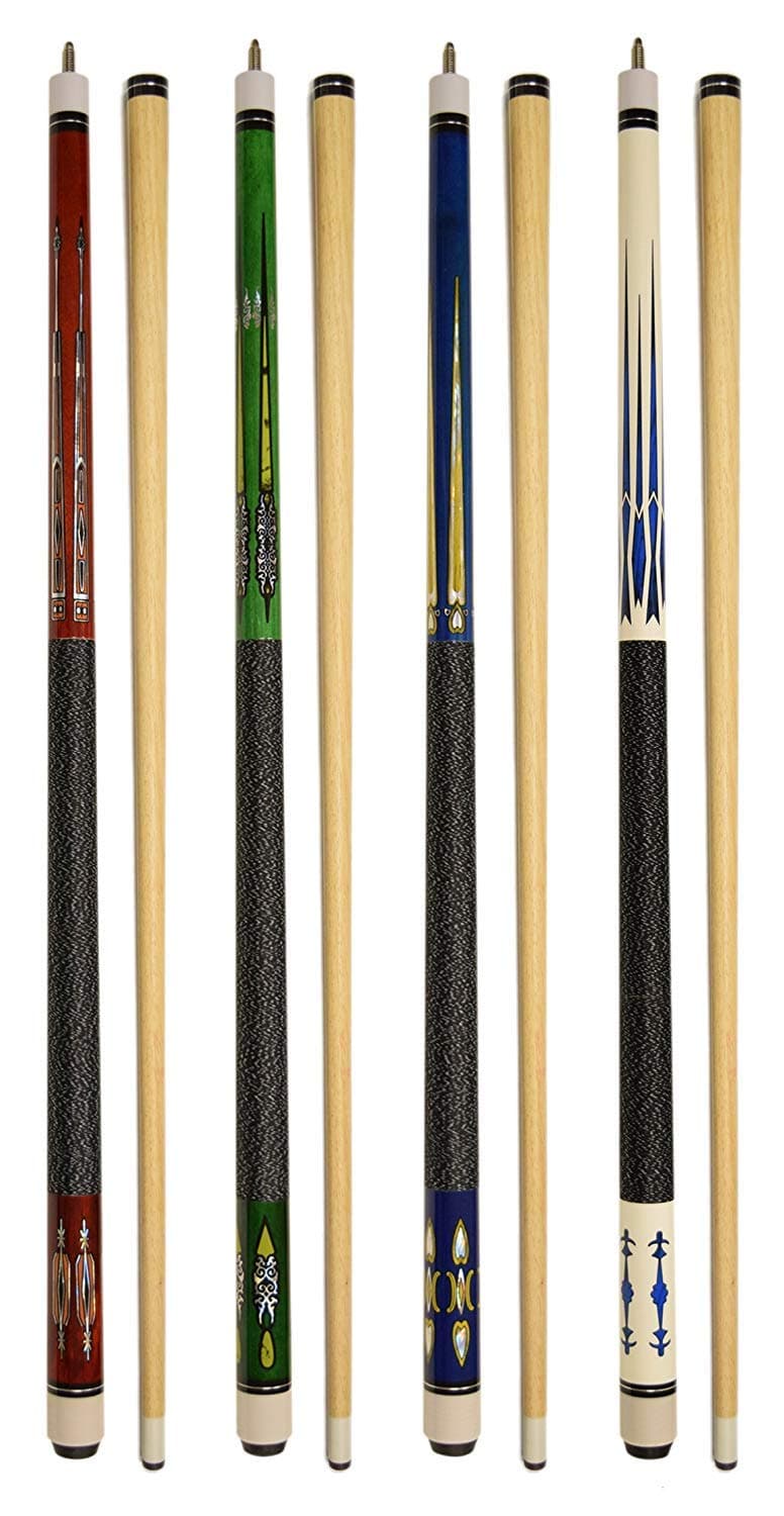 Set of 4 Pool Cues New 58" Billiard House Bar Pool Cue Sticks