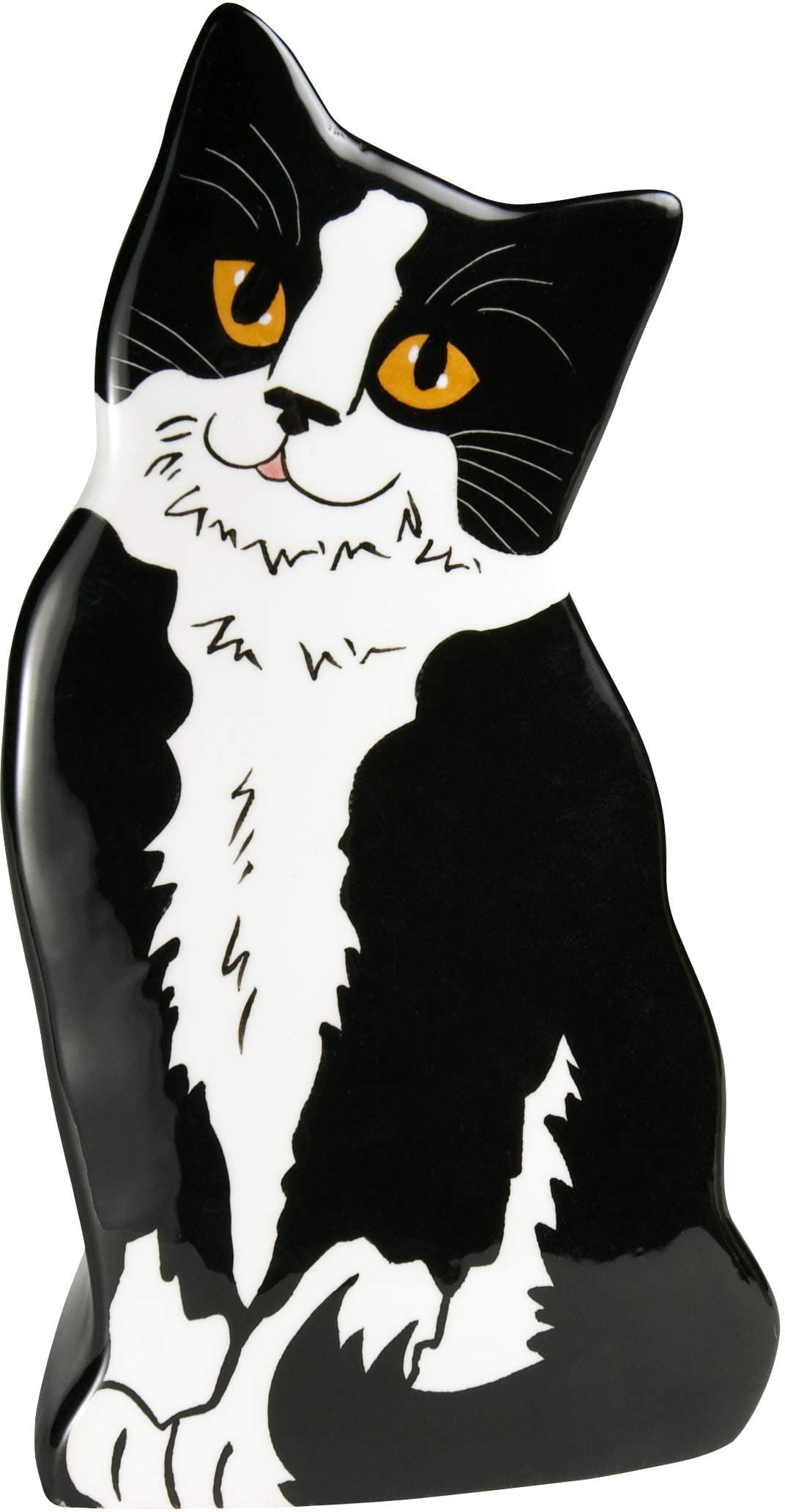 Rescue Me Now Pavilion Gift, Small Tuxedo Cat Vase, 8-1/2-Inch Tall