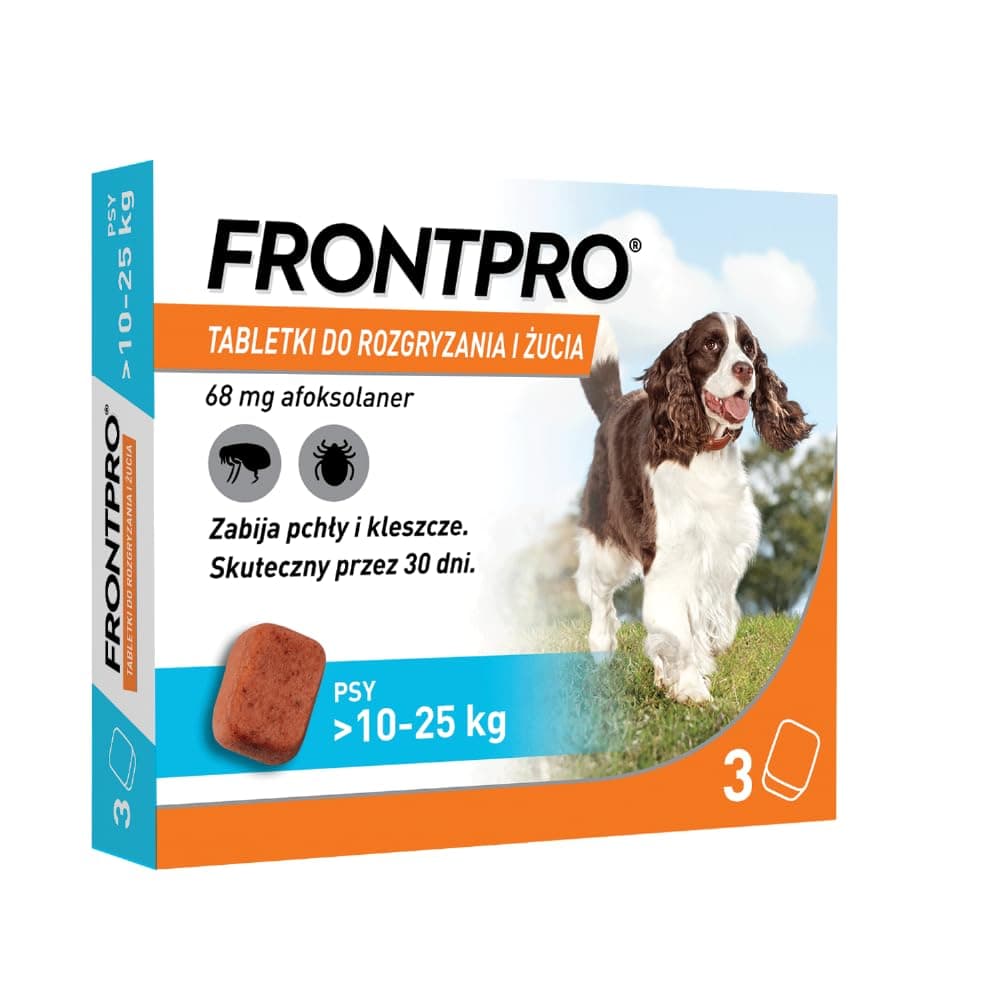 FRONTPRO Flea and tick tablets for dog (10-25 kg) - 3x 68mg, 612473