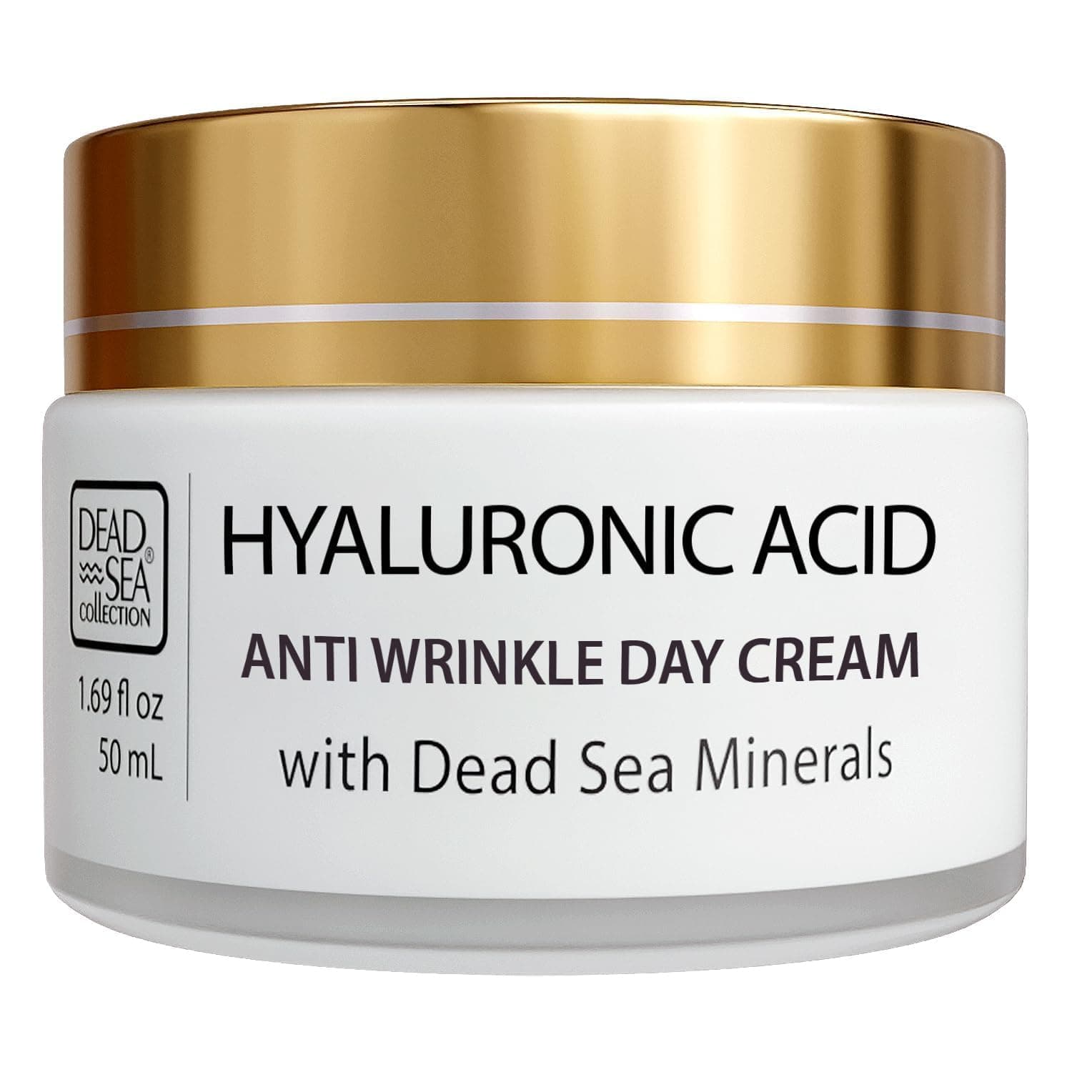Day Cream for Face with 5% Hyaluronic Acid, Dead Sea Minerals, and Vitamin E – Anti Aging Nourishing Skin Care Moisturizer to Reduce Wrinkles (1.69 fl. oz)
