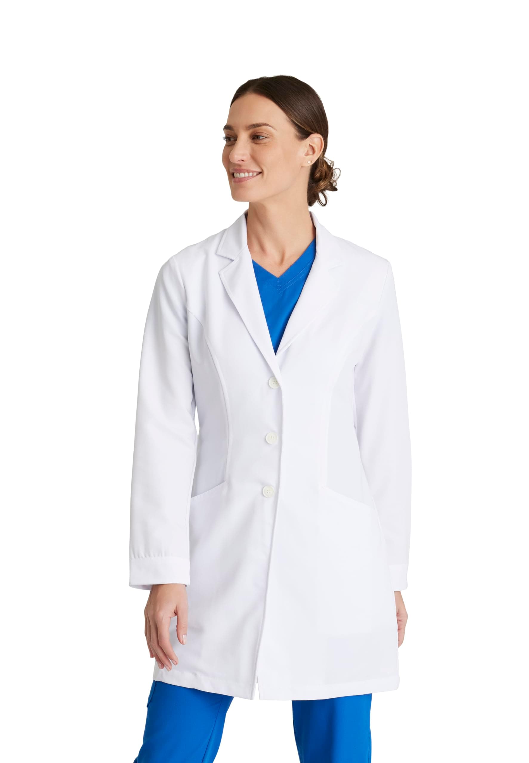 BARCO Grey's Anatomy Scrubs Signature - Brooke Lab Coat for Women, Professional Mid-Length Long Sleeve 32" Lab Coat
