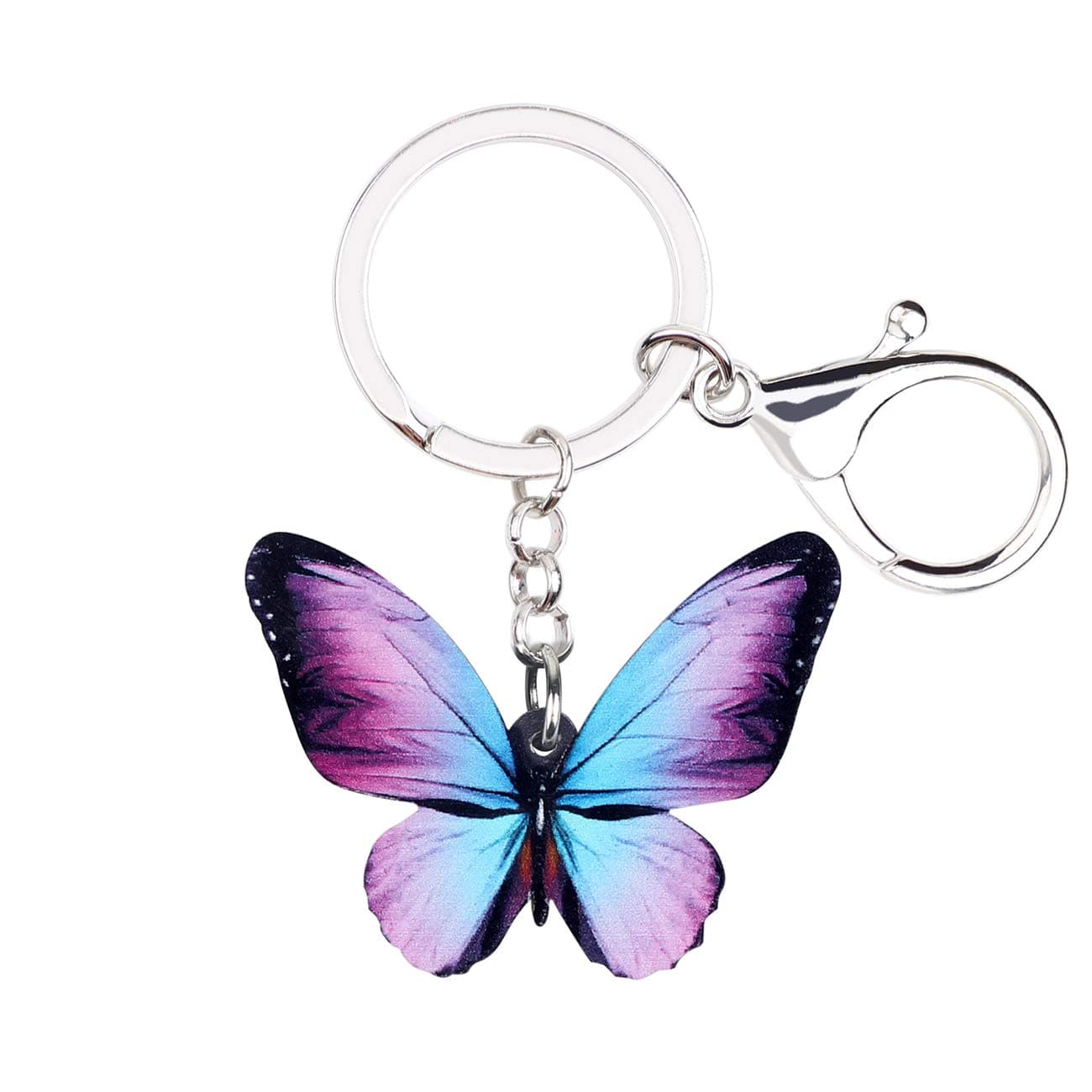 WEVENIWEVENI Cute Butterfly Keychain Buterrfly Gifts for Women Girls Bag Wallet Car Keys Accessories