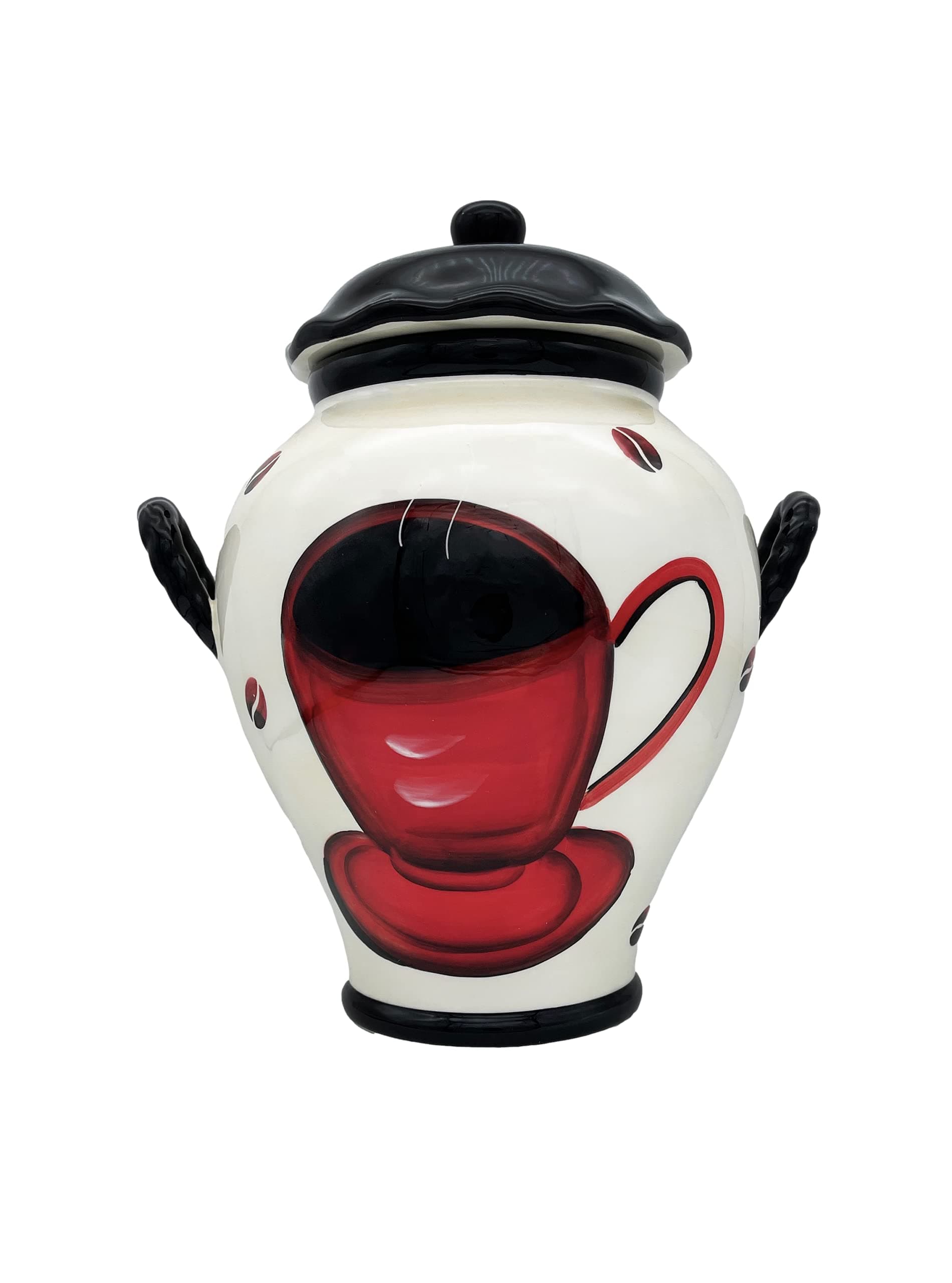 ACK Tuscany Colorful Coffee Bean Collection Cookie Jar with Lid and Rubber Seal, Food Storage Jar, Kitchen Décor, Snack Storage Container for Cookie, Candy