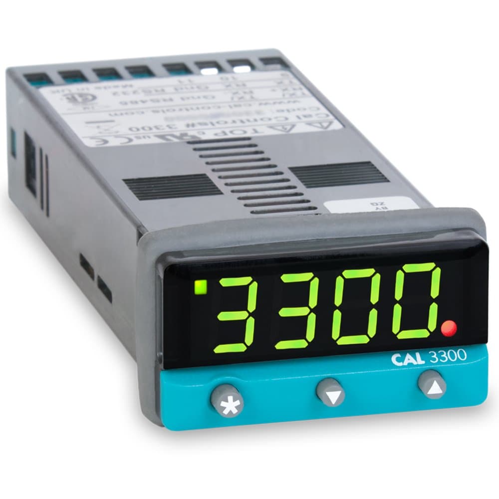 CAL Controls 331100000 CAL 3300 Series 1/32 DIN Temperature Controller, 100 to 240 VAC, Two Relay Outputs
