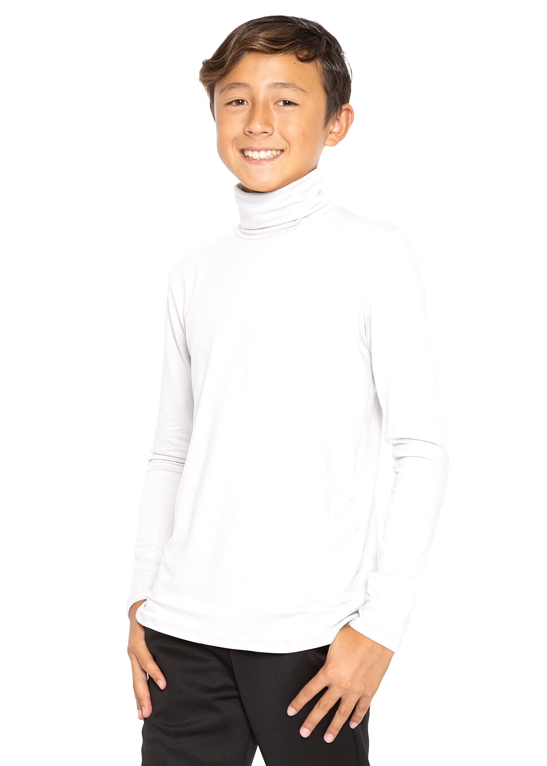 Oh So Soft Boy's Long Sleeve Poly Spandex Turtleneck