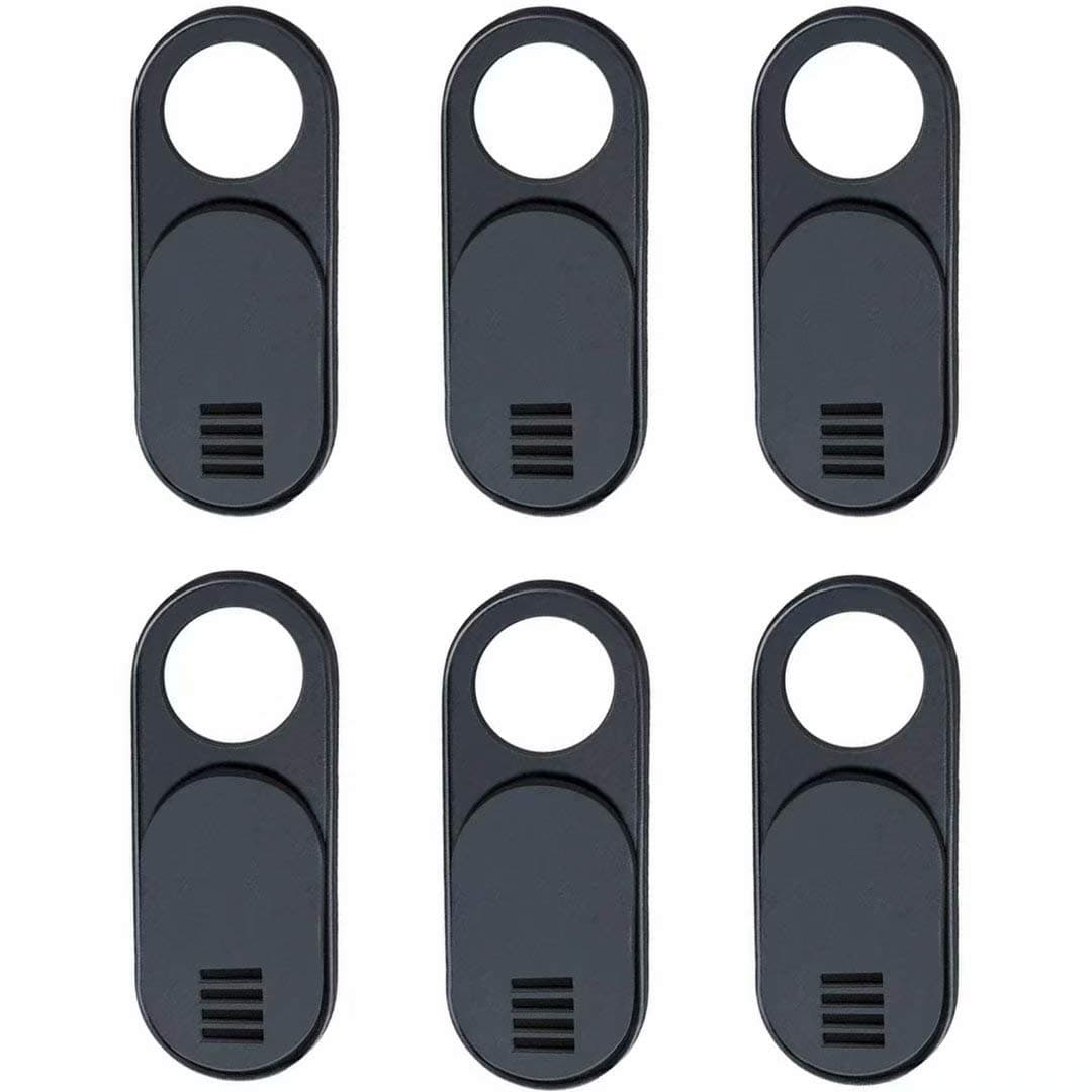 Webcam Cover, Camera Cover Slide, 6 Pack Ultra Thin Laptop Camera Cover Slide Apply to Laptop, Tablet, Smartphone, Computer Camera Cover Protect Your Privacy and Security(Black)