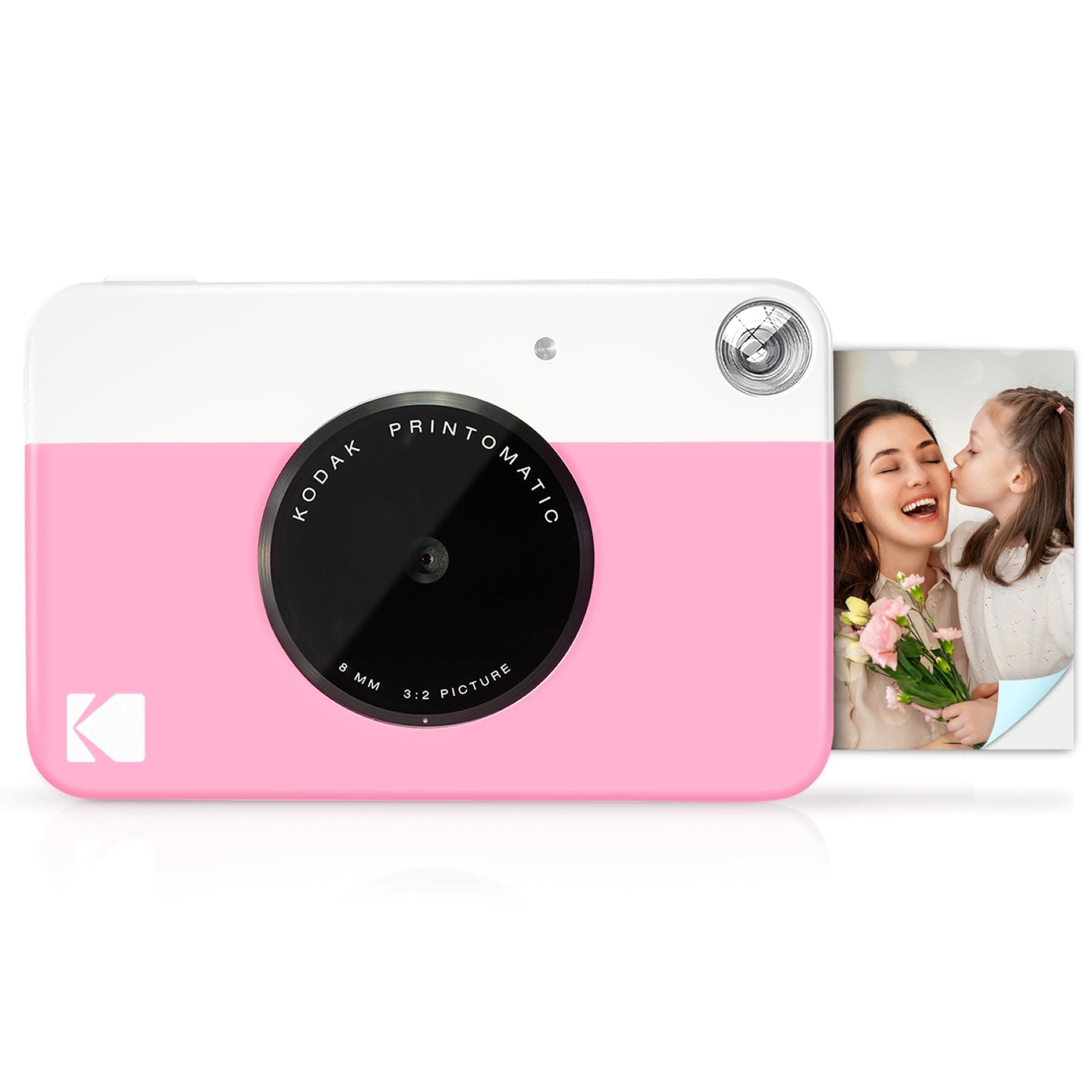 Printomatic Full-Color Instant Print Digital Camera, Zink 2x3" (5.1x7.5 cm) Sticky-Back Photo Paper, 5MP, Portable, Creative Fun Gift for Birthday, Christmas, Holiday, Pink