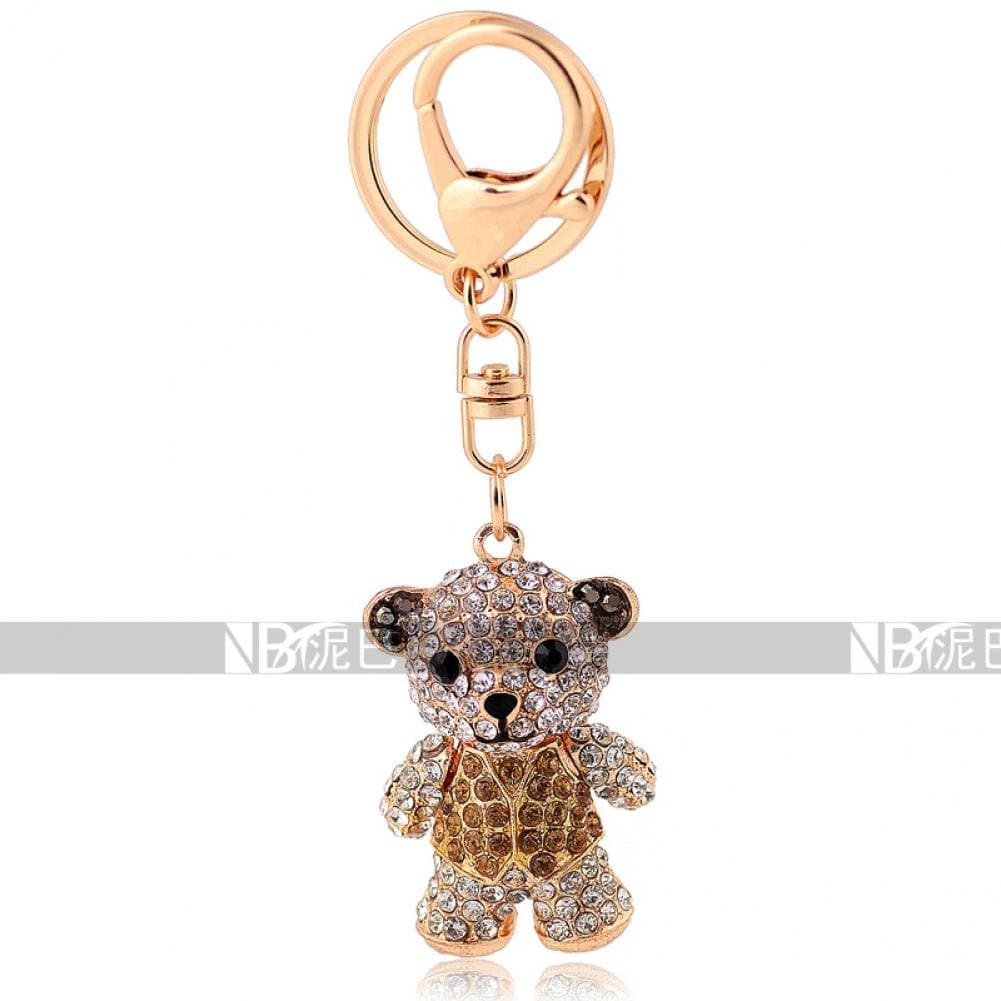 Diamond Perfume Bling Beauty Cute Crystal Bear Of Animals Pendant Keychain Gifts Bag Accessories