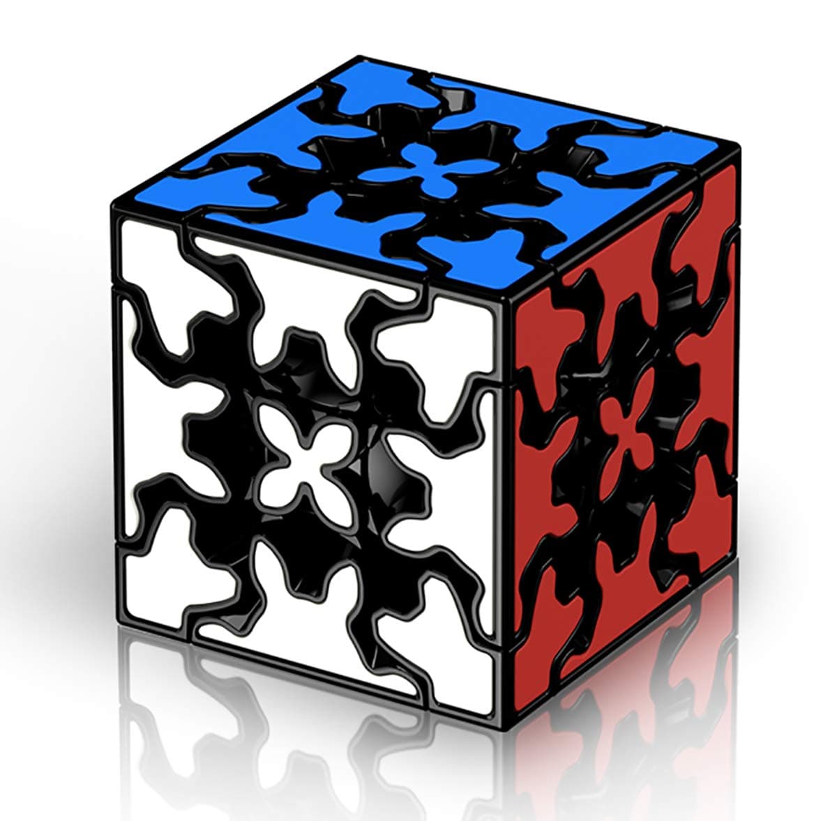 Willking Gear Cube 3x3 with Three-Dimensional Gear Structure, Embedded Tile Design Magic Cube 3x3x3 Puzzles Toys (57mm), Suitable for Brain Development Puzzle Games for Children and Adults