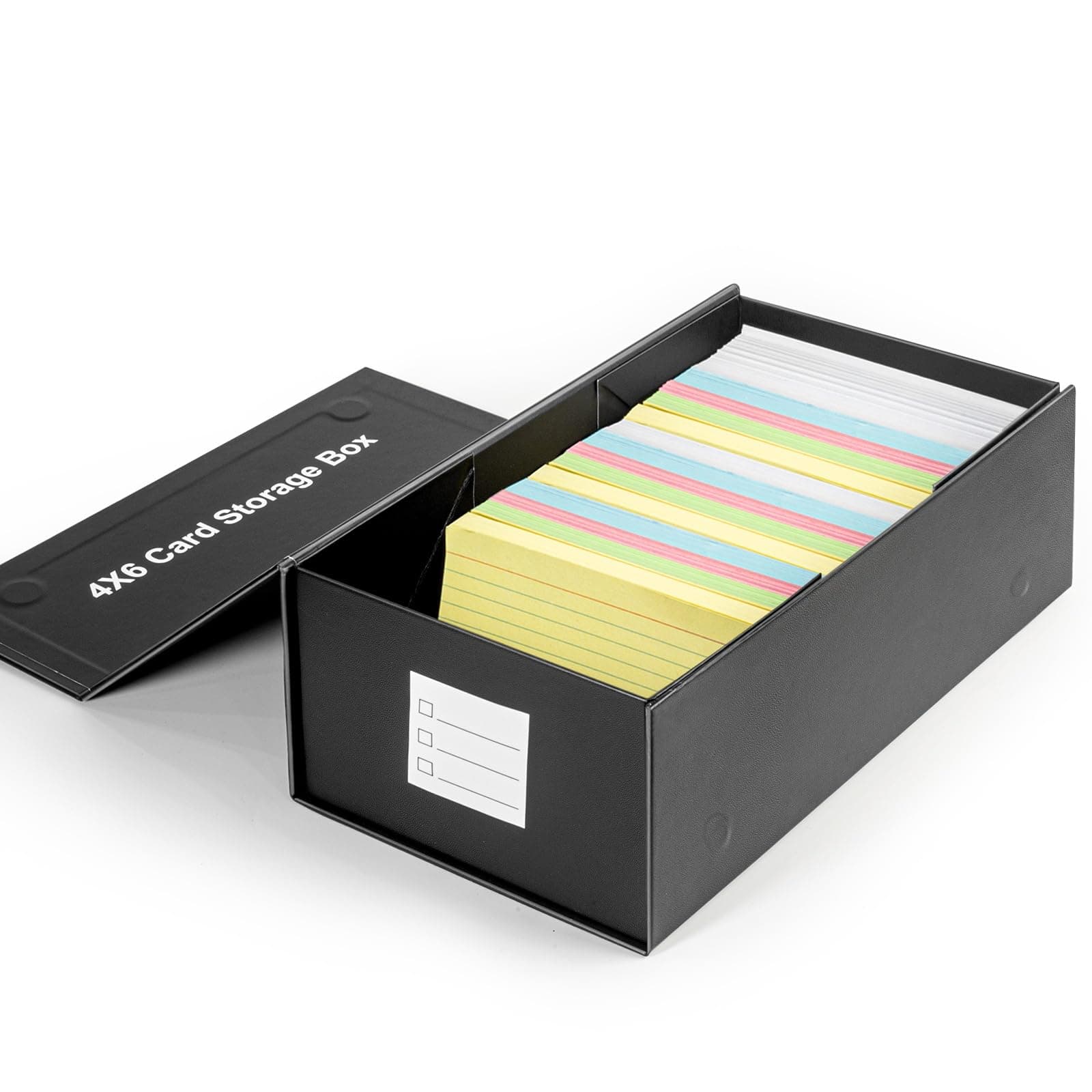 4x6 Index Card Holder Storage Box, Index Card Holder Organizer, 4x6 Recipe Card Box- 1 Pack