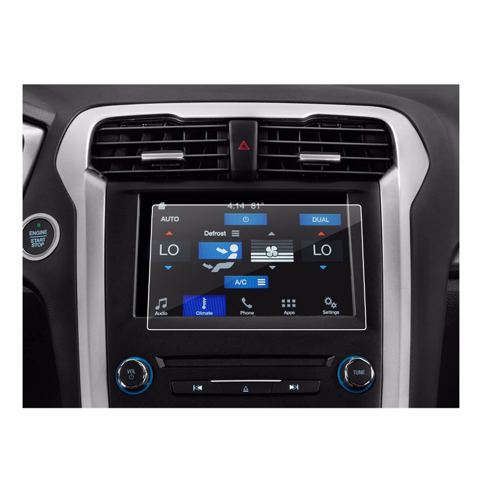 OIOBOMBG For Fusion sync2 sync3 8 Inch, Car Navigation Screen Protector GPS Touch Center Display Auto Interior Stickers Accessories