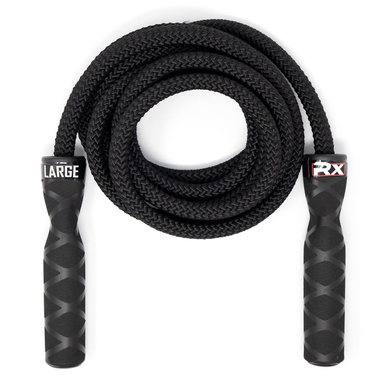 Drag Jump Rope w/Non Slip Ergonomic Handles - Weighted Polypropylene Rope for Fitness & Exercise, Cardio Workout, WOD | Speed Jumping Rope for Men & Women