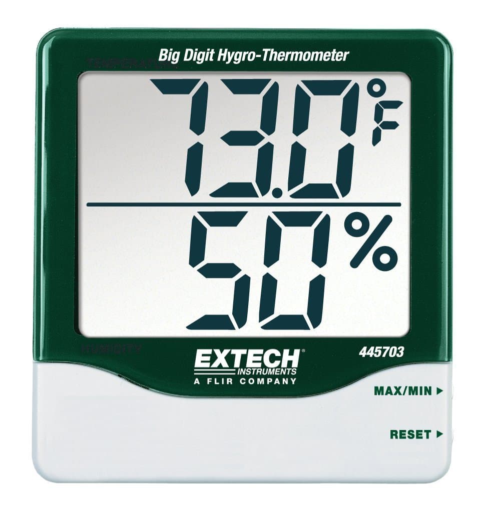 445703 digit thermometer green and gray