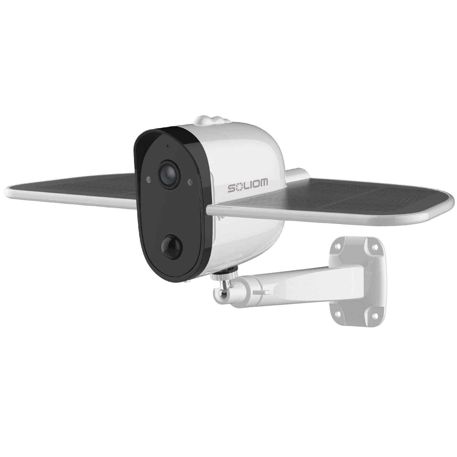 Outdoor Solar Battery Powered Security Camera, SOLIOM S60 1080P Home Wireless IP Cam with Accurate Motion Detection; Wide Angle Range, Quick Alert and Night Vision