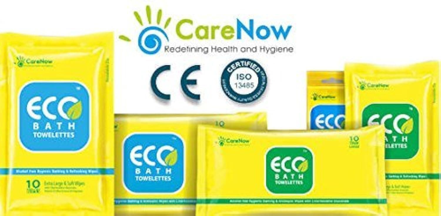 ECO BATH Care Now-Eco Protect Skin Large ing Wipes in a Resealable Pack Wipes (Pack of 7)