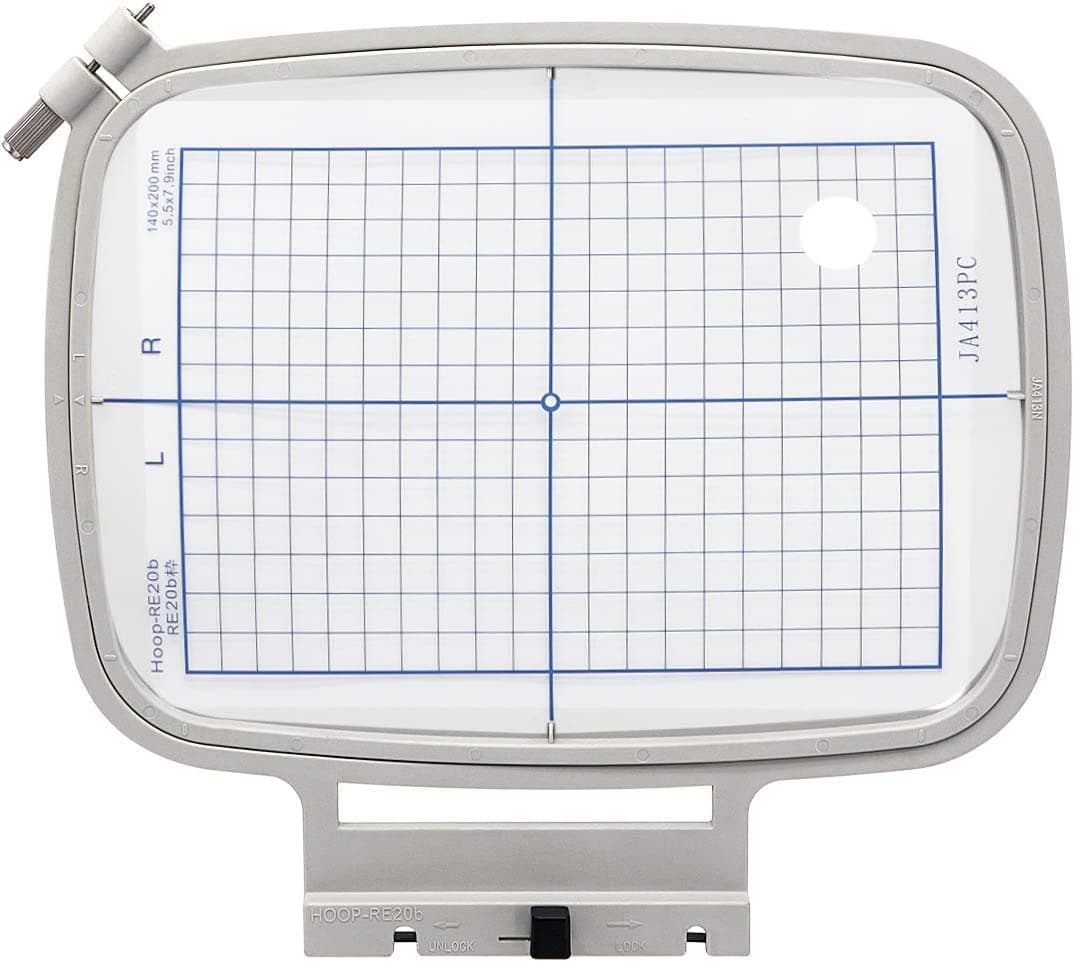 RE20B 7.9" x 5.5" (140mm x 200mm) Embroidery Hoop for Janome Memory Craft MC 500E 400E 550E Elna Expressive #864413002