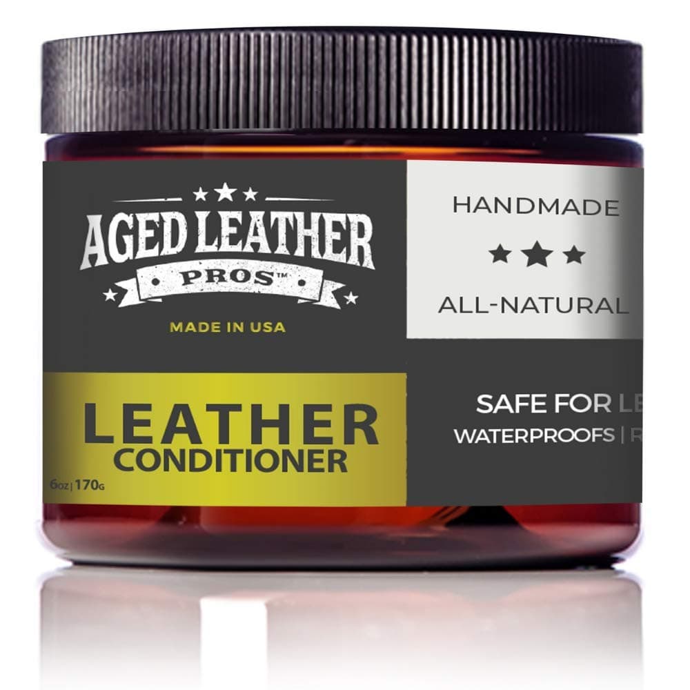 Beeswax Leather Conditioner Recommended by Pros for Genuine Leather, 6 OZ, Made in USA, All-Natural & Non-Toxic