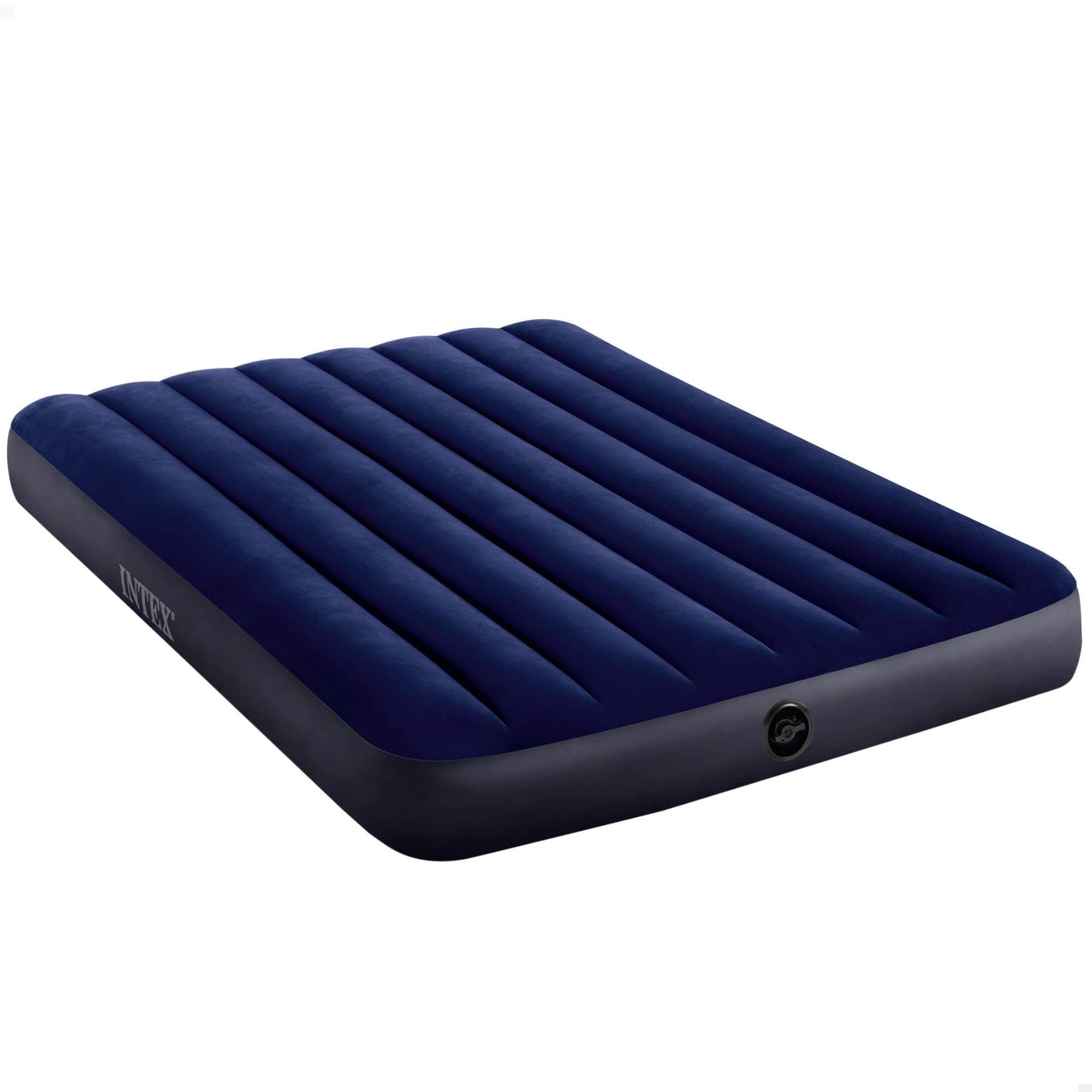 "Intex Classic Full-size inflatable Downy AirBed mattress with waterproof flocked top and Dura-Beam inner structure, suitable airbed for both home and travel use"