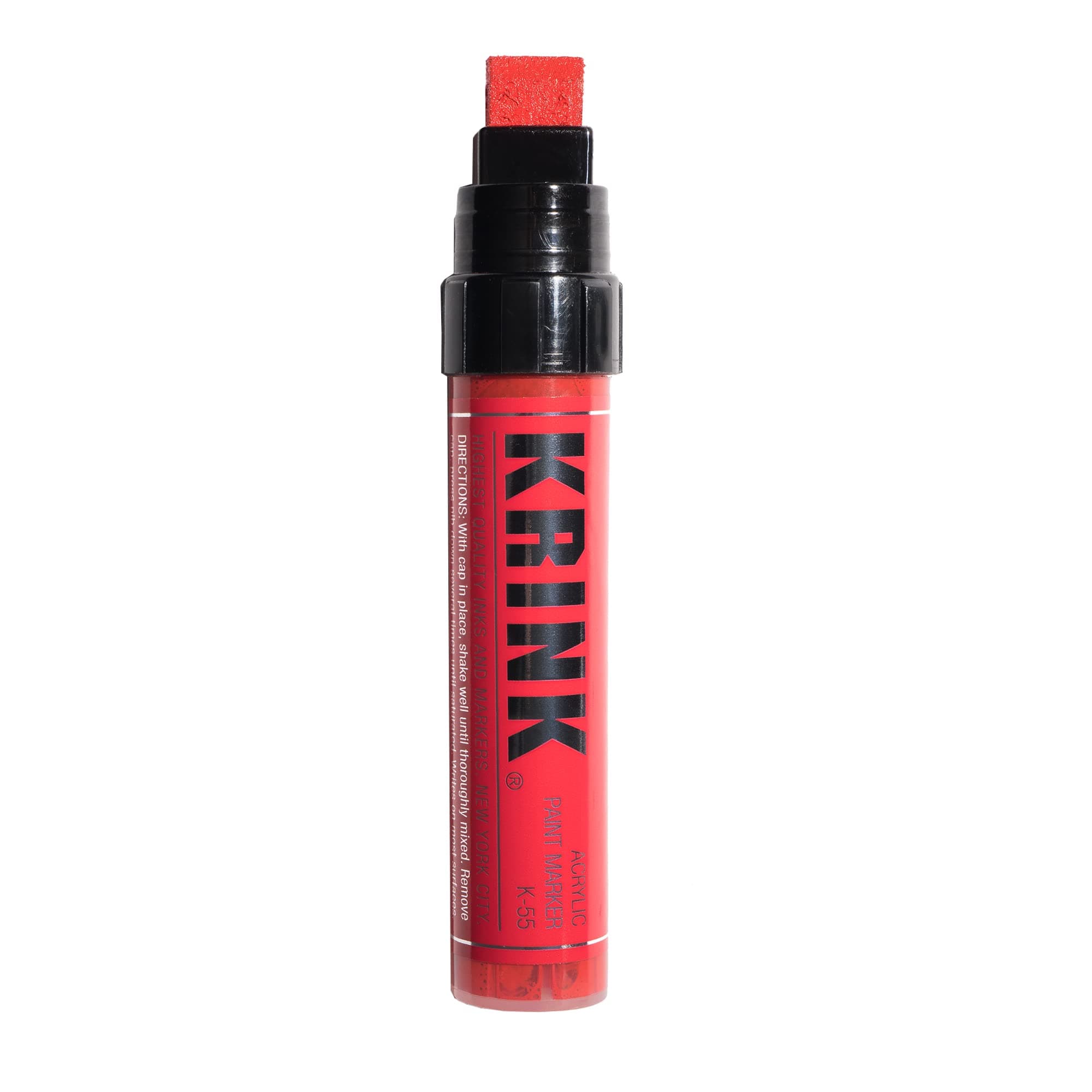 Krink K-55 Red Paint Marker - Vibrant and Opaque Fine Art Acrylic Paint Pens for Smooth Surfaces - Acrylic Paint Markers for Metal Paper and Painted Surfaces - Graffiti Markers for Signs and More