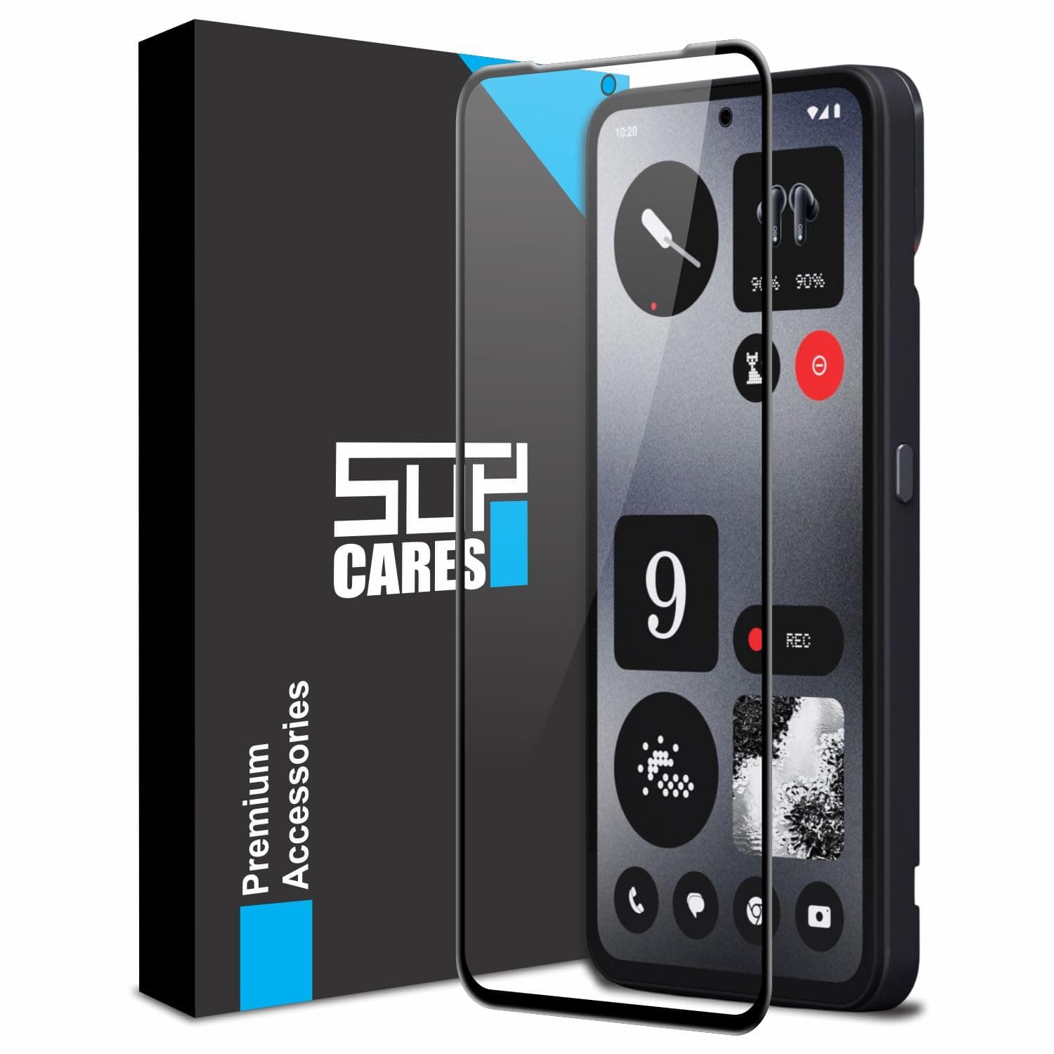 SupCares Tempered Glass for CMF Phone 1 (6.67 Inch) With Installation Kit | Military-Grade Gorilla Screen Protector | Edge to Edge Coverage | Black