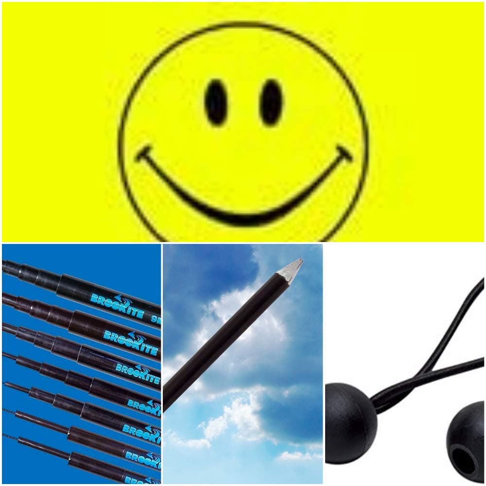 Brookite Festival Flag Pole kit with Smiley Face Flag, 5m Pole, Ground Stake and Bungees