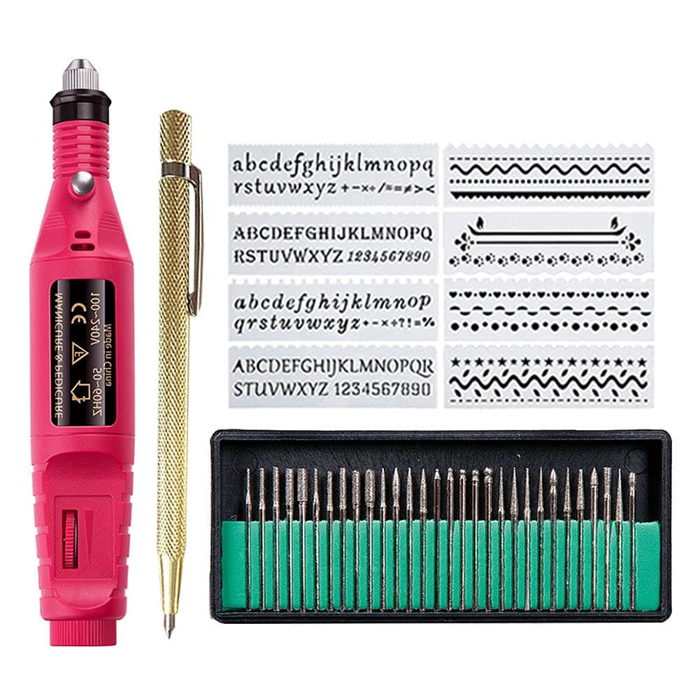 Afantti Electric Engraver Mini Engraving Pen Tool Kit for Metal Glass