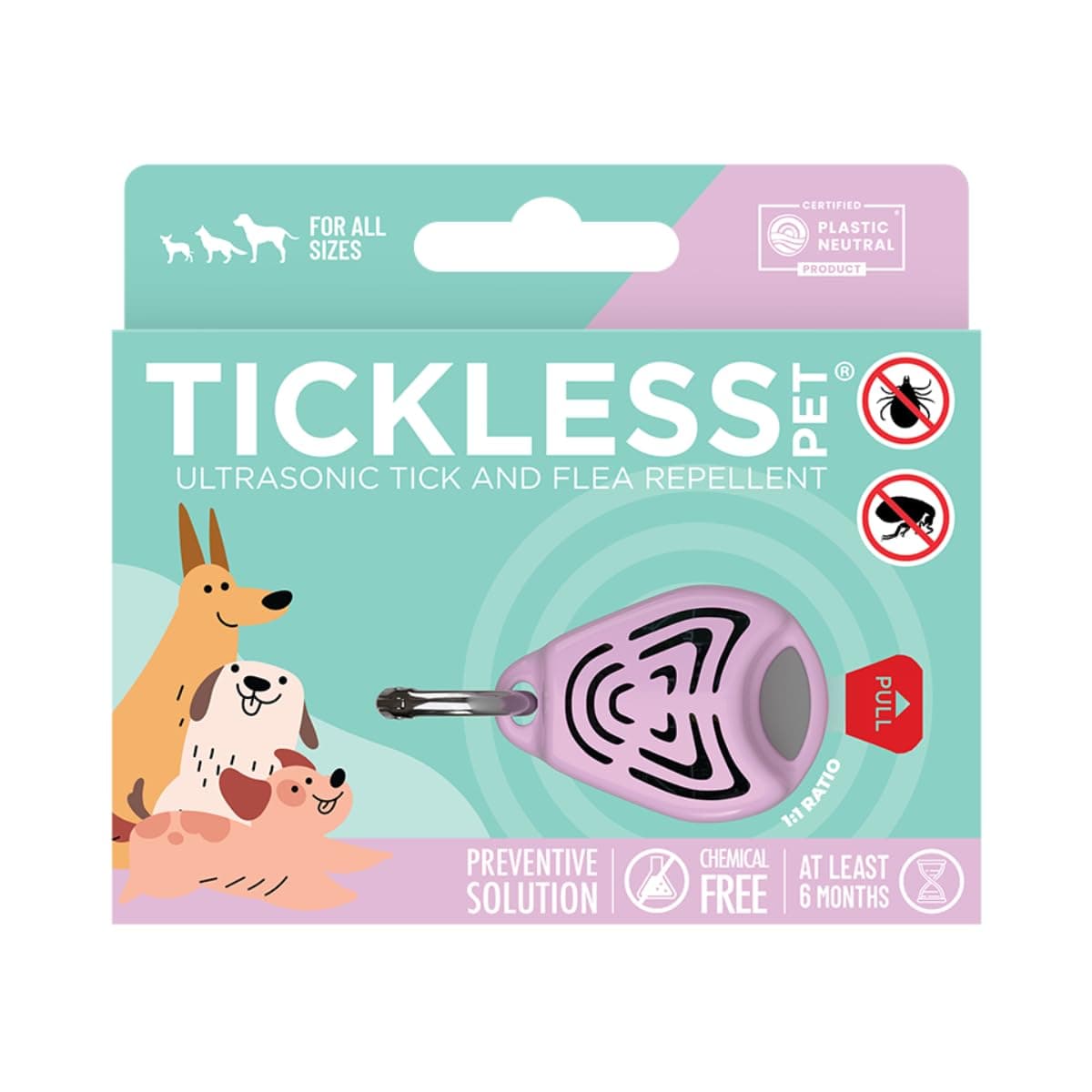 Tickless Classic Pet – Ultrasonic, Natural, Chemical-Free tick and flea Repeller - Pink