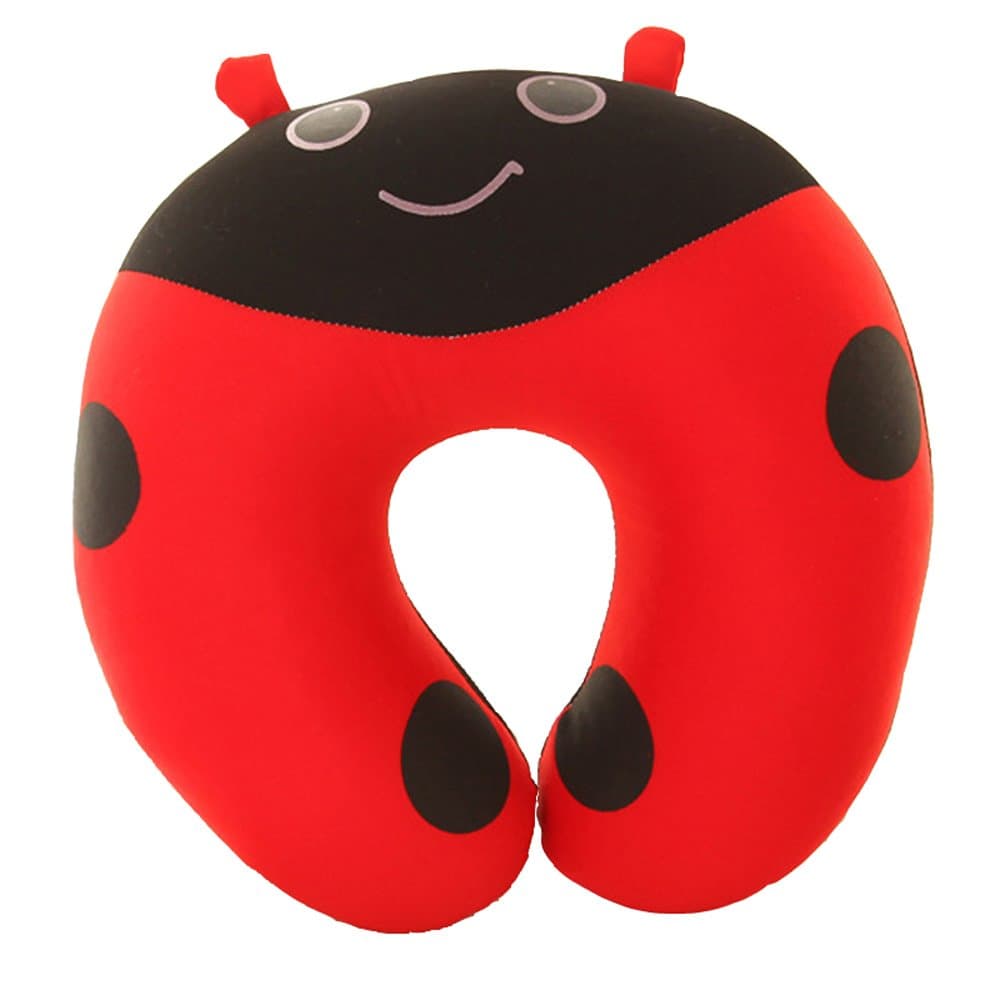 Cmall Cute Cartoon Pattern Design Comfort Foam Particles U Neck Travel Pillow, U Shape Neck Pillow Rest Pillow Protect Neck Cervical Spine (Ladybug)